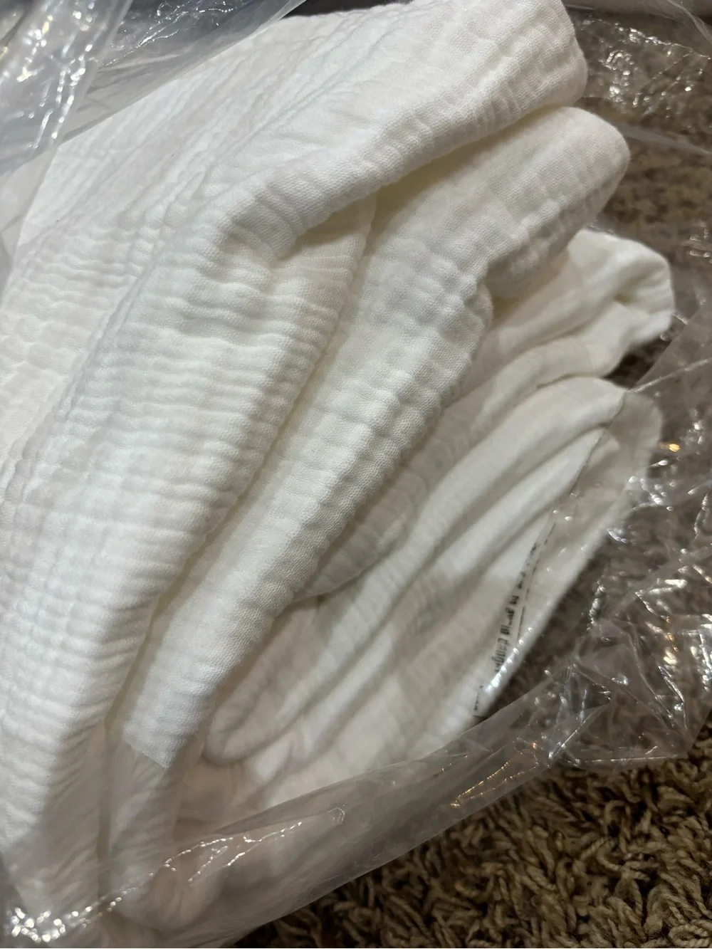 Quince Airy Gauze Organic Cotton Twin White Duvet Cover Set
